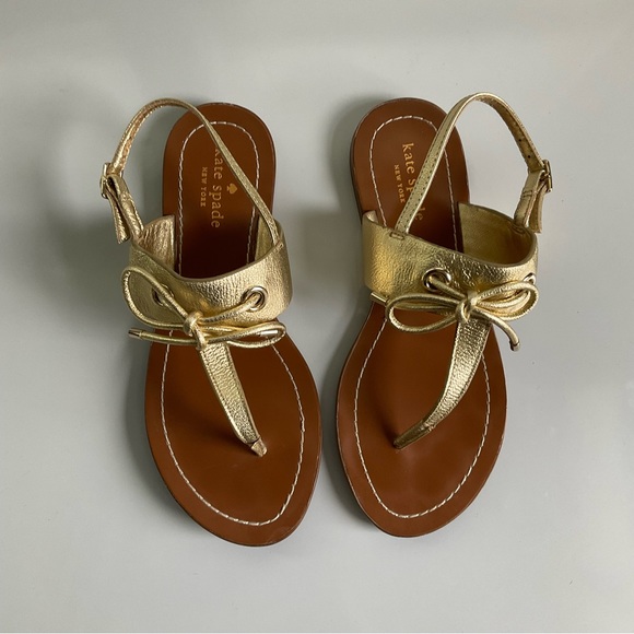 Kate Spade gold leather sandals - Picture 6 of 6